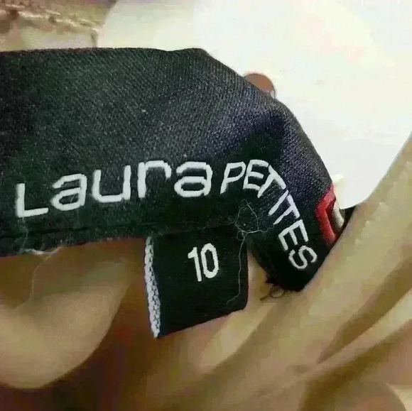 LAURA PETITES CHAMPAGNE GLITTER MININ DRESS SIZE 10 - Picture 8 of 9